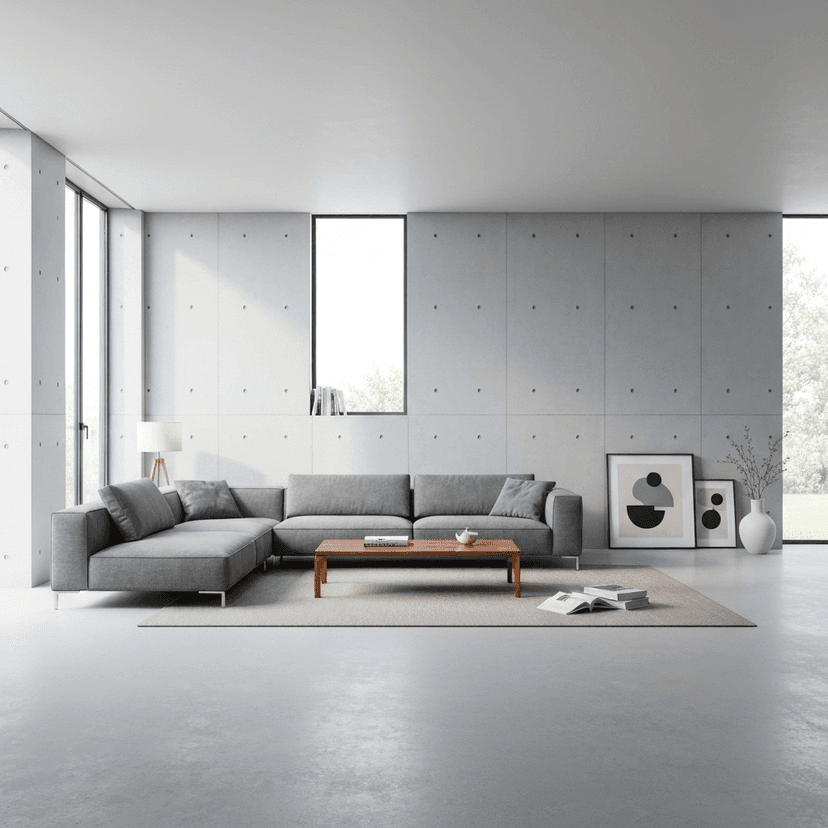 Modern minimalist living room